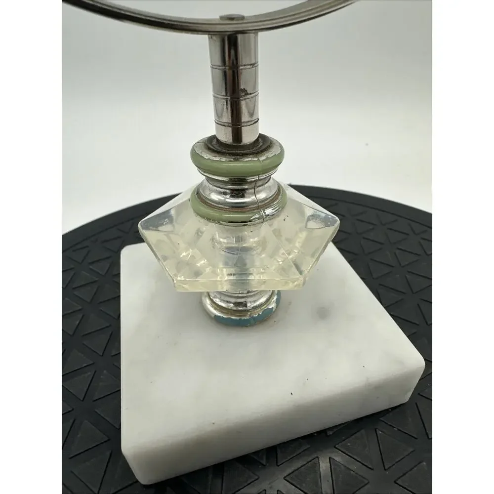 Vintage Italian Marble Pedestal Vanity Makeup Mirror Ornate Mirror